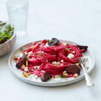 Roast beetroot spaghetti