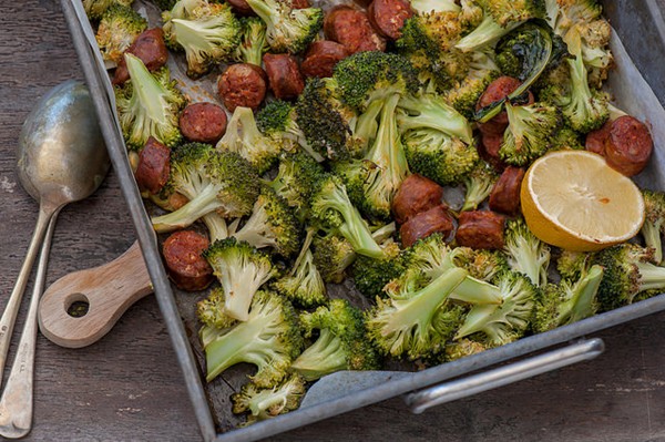 Roast broccoli & chorizo