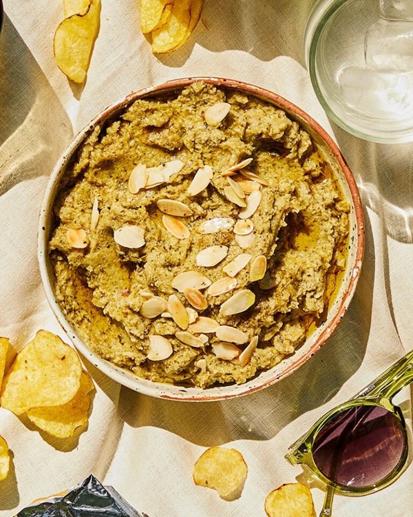 Roast broccoli, leek and lemon pâté