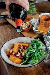 Roast butternut and cashew salad