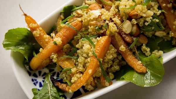 Roast carrot and quinoa salad