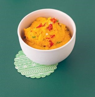 Roast carrot, capsicum, chilli + coriander dip