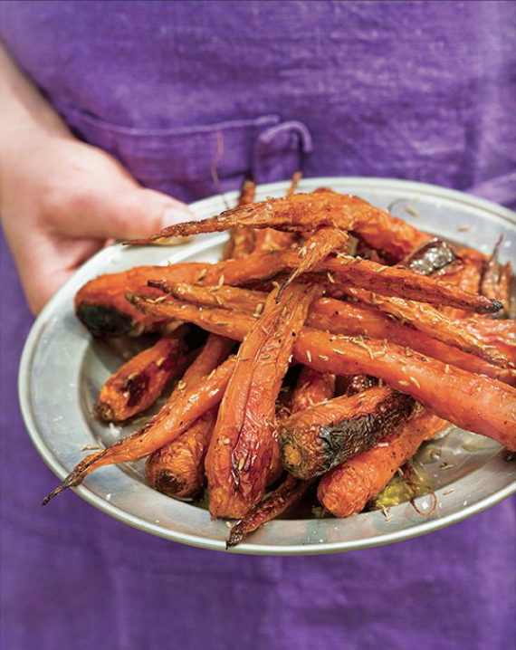Roast carrots with butter and toasted cumin
