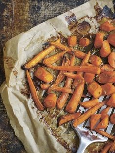 Roast carrots with honey and fennel
