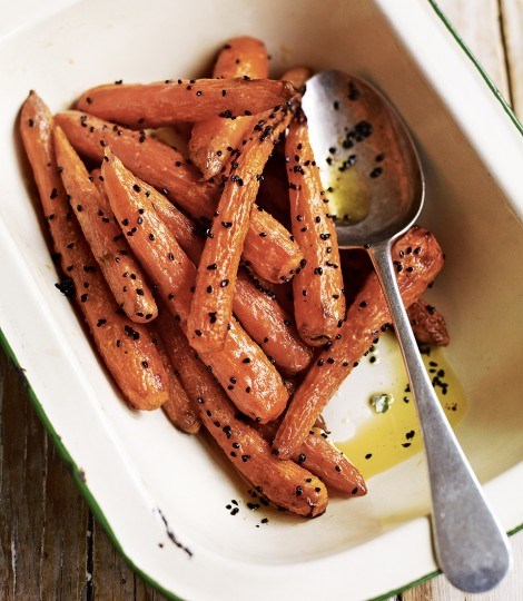 Roast carrots with nigella seeds