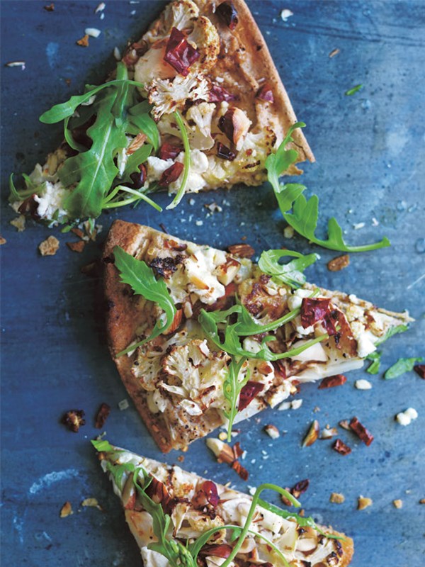 Roast cauliflower pizza