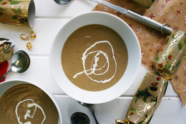 Roast chestnut soup
