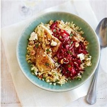 Roast chicken and bulgur wheat salad