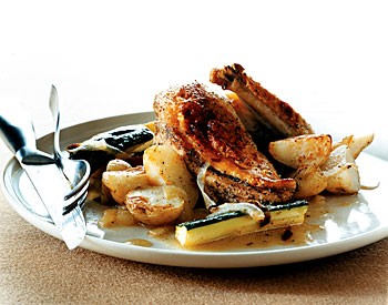 Roast chicken dinner