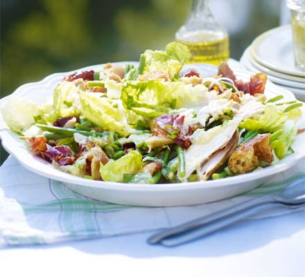 Roast chicken garden salad