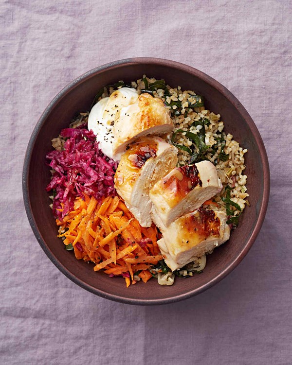 Roast-chicken grain bowl