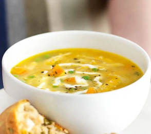 Roast chicken soup