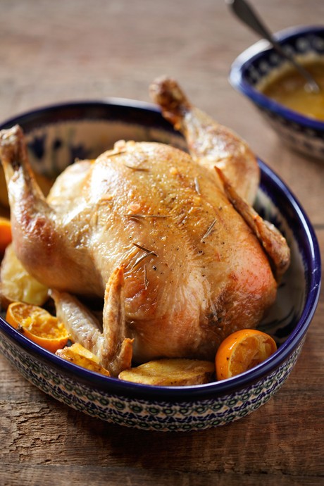 Roast chicken with clementines (Kurczak pieczony z klementynkami)