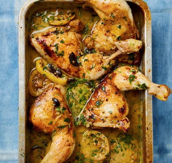 Roast Chicken With Creamy Garlic And Peppercorn Sauce Recipe Eat Your Books