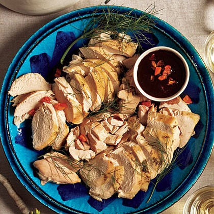 Roast chicken with five-spice sauce