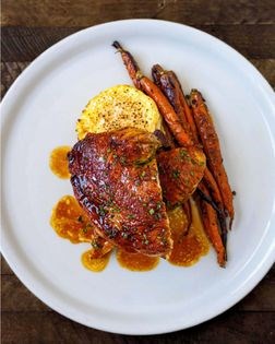 Roast chicken with gnocchi alla Romana