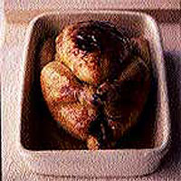 Roast chicken with lavender honey and lemon