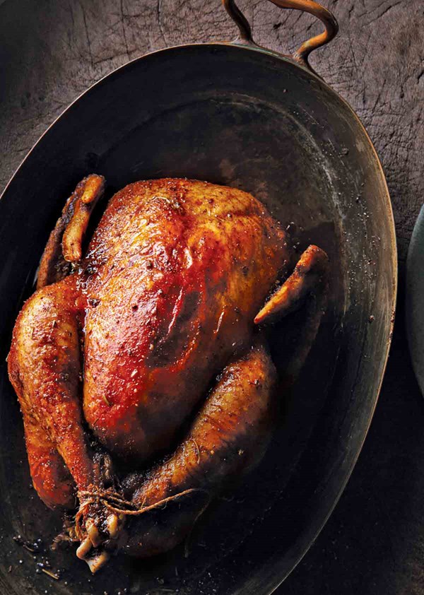 Roast chicken with Moroccan spices