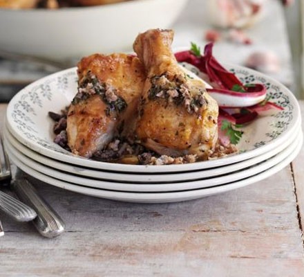 Roast chicken with peverada sauce