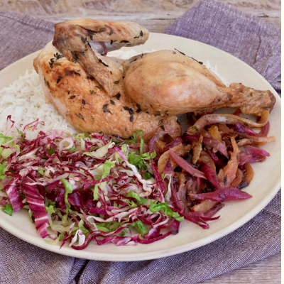 Roast chicken with preserved lemon