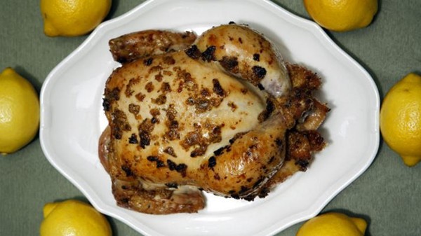 Roast chicken with preserved lemon