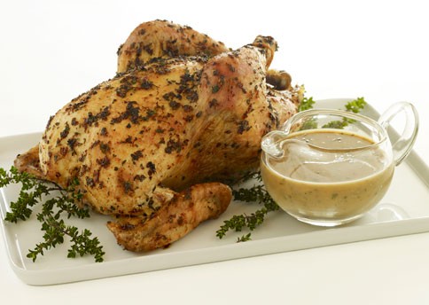 Roast chicken with rosemary-garlic paste