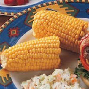 Roast corn on the cob