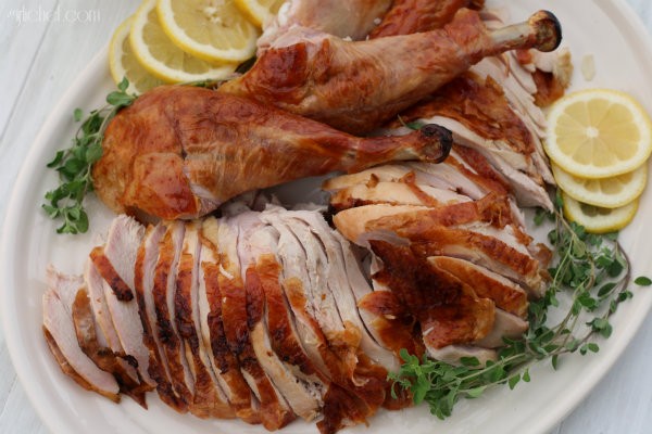 Roast crispy-skin turkey w/ citrus herb brine