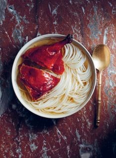 Roast duck noodle soup