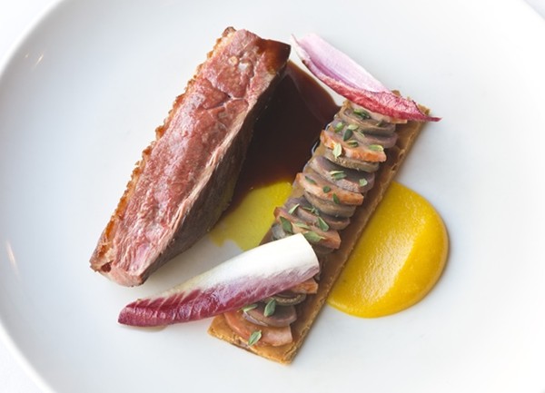 Roast duck, tart fine and orange