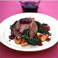 Roast duck with elderberry sauce