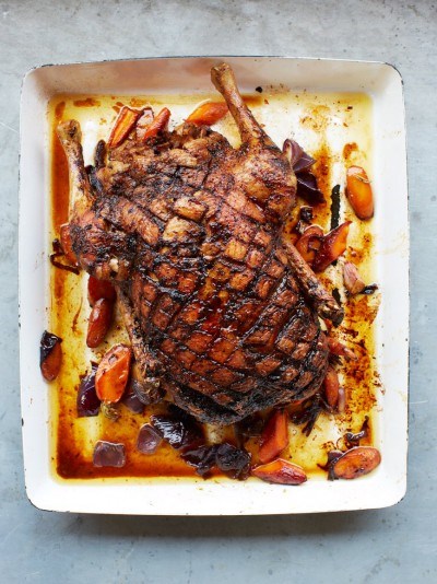 Roast duck with Marsala gravy