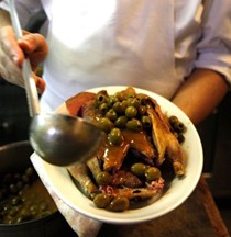 Roast duck with olives (Canard aux olives)