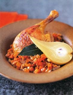 Roast duck with pears (Pato con peras)