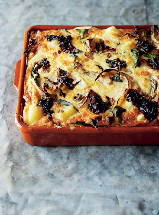Roast fennel, potato, caramelised onion and oregano frittata