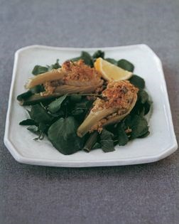Roast fennel with olive and orange stuffing