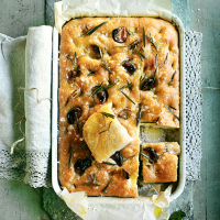 Roast garlic and rosemary focaccia