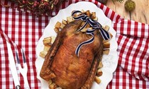 Roast goose and celeriac puree