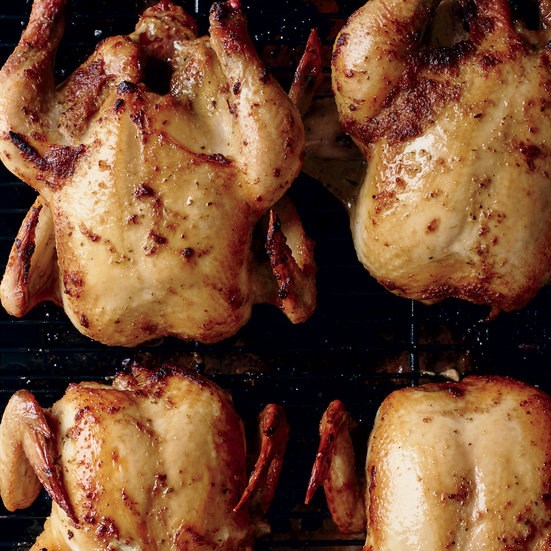Roast hen with yassa marinade
