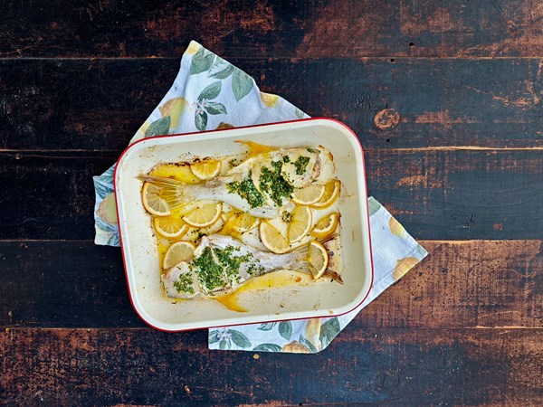 Roast herb & lemon leatherjacket