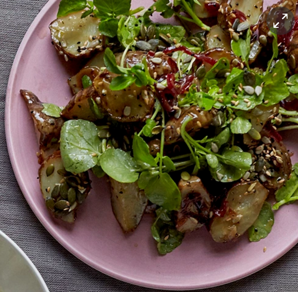 Roast Jerusalem artichoke salad