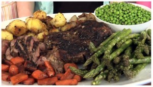 Roast lamb feast