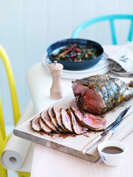 Roast lamb leg