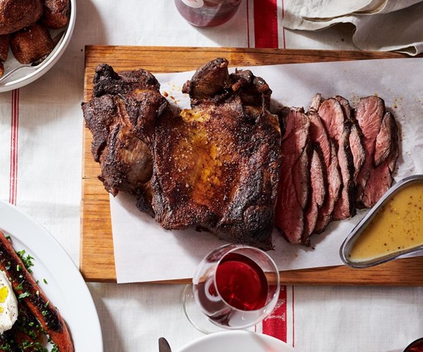 Roast lamb leg