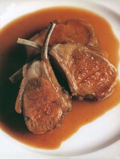 Roast lamb with mint jelly and lavender