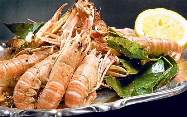 Roast langoustines
