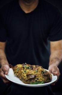 Roast leg of lamb