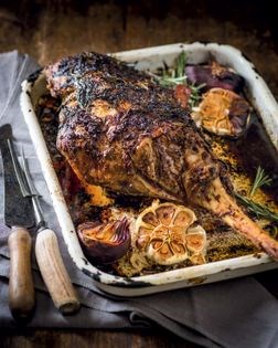 Roast leg of lamb