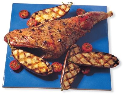 Roast leg of lamb Provençal