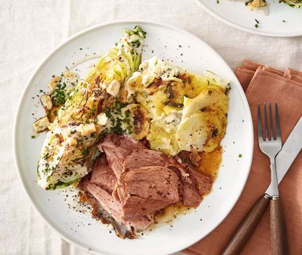 Roast leg of lamb with gratin dauphinoise